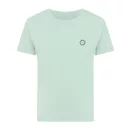 Tricou cu maneca scurta, la baza gatului, Casual, Femei, iqoniq, 2410E19603, Bumbac, Verde mint, M
