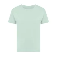   Tricou cu maneca scurta, la baza gatului, Casual, Femei, iqoniq, 2410E19604, Bumbac, Verde mint, S