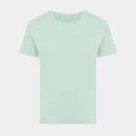   Tricou cu maneca scurta, la baza gatului, Casual, Femei, iqoniq, 2410E19604, Bumbac, Verde mint, S
