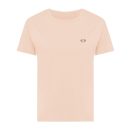 Tricou cu maneca scurta, la baza gatului, Casual, Femei, iqoniq, 2410E19609, Bumbac, Portocaliu peach, L