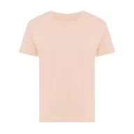   Tricou cu maneca scurta, la baza gatului, Casual, Femei, iqoniq, 2410E19613, Bumbac, Portocaliu peach, XS