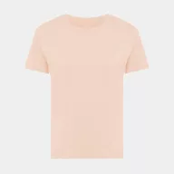   Tricou cu maneca scurta, la baza gatului, Casual, Femei, iqoniq, 2410E19613, Bumbac, Portocaliu peach, XS