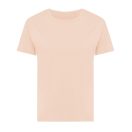 Tricou cu maneca scurta, la baza gatului, Casual, Femei, iqoniq, 2410E19613, Bumbac, Portocaliu peach, XS