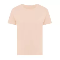   Tricou cu maneca scurta, la baza gatului, Casual, Femei, iqoniq, 2410E19613, Bumbac, Portocaliu peach, XS