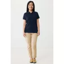 Tricou polo, Femei, 2502E10605, iqoniq, Bumbac, Albastru navy, 3XL