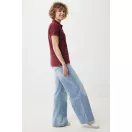 Tricou polo, Femei, 2502E10559, iqoniq, Bumbac, Burgundy, XS