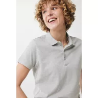 Tricou polo, Femei, 2502E10583, iqoniq, Bumbac, Gri, L