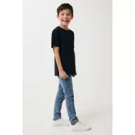  Tricou la baza gatului, Copii, maneca scurta, iqoniq, 2401E13155, Bumbac, Negru, 5--6