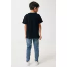 Tricou la baza gatului, Copii, maneca scurta, iqoniq, 2401E13155, Bumbac, Negru, 5--6