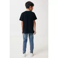   Tricou la baza gatului, Copii, maneca scurta, iqoniq, 2401E13155, Bumbac, Negru, 5--6