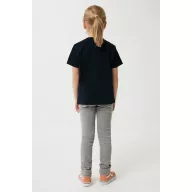   Tricou la baza gatului, Copii, maneca scurta, iqoniq, 2401E13155, Bumbac, Negru, 5--6