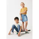 Tricou la baza gatului, Copii, maneca scurta, iqoniq, 2401E13170, Bumbac, Crem naturraw, 11--12