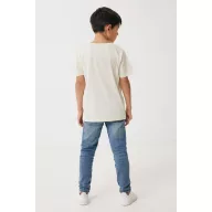   Tricou la baza gatului, Copii, maneca scurta, iqoniq, 2401E13172, Bumbac, Crem naturraw, 3--4