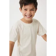   Tricou la baza gatului, Copii, maneca scurta, iqoniq, 2401E13172, Bumbac, Crem naturraw, 3--4
