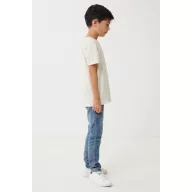   Tricou la baza gatului, Copii, maneca scurta, iqoniq, 2401E13174, Bumbac, Crem naturraw, 7--8