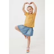   Tricou la baza gatului, Copii, maneca scurta, iqoniq, 2401E13178, Bumbac, Galben ochre, 3--4
