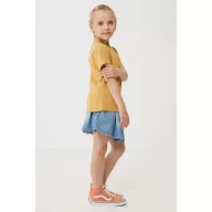   Tricou la baza gatului, Copii, maneca scurta, iqoniq, 2401E13180, Bumbac, Galben ochre, 7--8