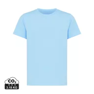   Tricou la baza gatului, Copii, maneca scurta, iqoniq, 2401E13186, Bumbac, Albastru sky, 7--8