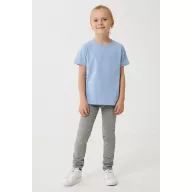  Tricou la baza gatului, Copii, maneca scurta, iqoniq, 2401E13186, Bumbac, Albastru sky, 7--8