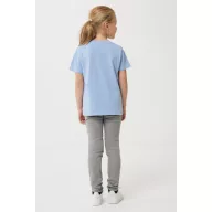   Tricou la baza gatului, Copii, maneca scurta, iqoniq, 2401E13186, Bumbac, Albastru sky, 7--8