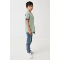   Tricou la baza gatului, Copii, maneca scurta, iqoniq, 2401E13188, Bumbac, Verde ice, 11--12