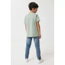 Tricou la baza gatului, Copii, maneca scurta, iqoniq, 2401E13190, Bumbac, Verde ice, 3--4
