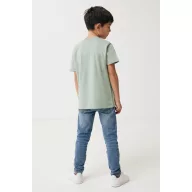   Tricou la baza gatului, Copii, maneca scurta, iqoniq, 2401E13190, Bumbac, Verde ice, 3--4