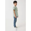 Tricou la baza gatului, Copii, maneca scurta, iqoniq, 2401E13190, Bumbac, Verde ice, 3--4