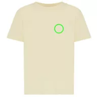   Tricou cu maneca scurta, la baza gatului, Casual, Copii, iqoniq, 2410E19376, Bumbac, Galben crem, 7--8