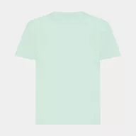   Tricou cu maneca scurta, la baza gatului, Casual, Copii, iqoniq, 2410E19378, Bumbac, Verde mint, 11--12