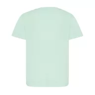   Tricou cu maneca scurta, la baza gatului, Casual, Copii, iqoniq, 2410E19378, Bumbac, Verde mint, 11--12