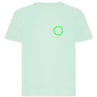   Tricou cu maneca scurta, la baza gatului, Casual, Copii, iqoniq, 2410E19378, Bumbac, Verde mint, 11--12