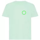 Tricou cu maneca scurta, la baza gatului, Casual, Copii, iqoniq, 2410E19382, Bumbac, Verde mint, 7--8