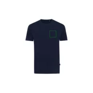   Tricou la baza gatului, Unisex, maneca scurta, iqoniq, 2401E13209, Bumbac, Albastru navy, 5XL
