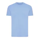 Tricou la baza gatului, Unisex, maneca scurta, iqoniq, 2401E13238, Bumbac, Albastru sky, XXL