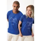 Tricou unisex, 2509E17252, iqoniq, 62x47x1 cm, Poliester, Albastru royal, XXS