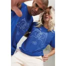 Tricou unisex, 2509E17252, iqoniq, 62x47x1 cm, Poliester, Albastru royal, XXS