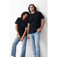   Tricou la baza gatului, Unisex, maneca scurta, iqoniq, 2401E13320, Bumbac, Negru, XL