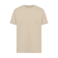   Tricou cu maneca scurta, la baza gatului, Casual, Unisex, iqoniq, 2410E19347, Bumbac, Crem dessert, S