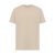 Tricou cu maneca scurta, la baza gatului, Casual, Unisex, iqoniq, 2410E19349, Bumbac, Crem dessert, XS
