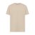 Tricou cu maneca scurta, la baza gatului, Casual, Unisex, iqoniq, 2410E19352, Bumbac, Crem dessert, XXS