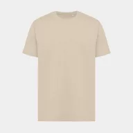   Tricou cu maneca scurta, la baza gatului, Casual, Unisex, iqoniq, 2410E19351, Bumbac, Crem dessert, 3XL