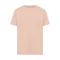 Tricou cu maneca scurta, la baza gatului, Casual, Unisex, iqoniq, 2410E19357, Bumbac, Portocaliu peach, L