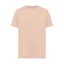 Tricou cu maneca scurta, la baza gatului, Casual, Unisex, iqoniq, 2410E19359, Bumbac, Portocaliu peach, S