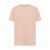 Tricou cu maneca scurta, la baza gatului, Casual, Unisex, iqoniq, 2410E19364, Bumbac, Portocaliu peach, XXS