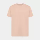 Tricou cu maneca scurta, la baza gatului, Casual, Unisex, iqoniq, 2410E19363, Bumbac, Portocaliu peach, 3XL