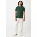 Tricou la baza gatului, Unisex, maneca scurta, iqoniq, 2401E13386, Bumbac, Verde forest, L