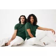   Tricou la baza gatului, Unisex, maneca scurta, iqoniq, 2401E13390, Bumbac, Verde forest, XS