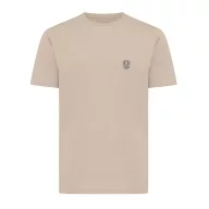   Tricou cu maneca scurta, la baza gatului, Casual, Unisex, iqoniq, 2410E19412, Bumbac, Crem dessert, L