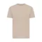 Tricou cu maneca scurta, la baza gatului, Casual, Unisex, iqoniq, 2410E19416, Bumbac, Crem dessert, XS
